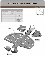 Защита рычагов и заднего редуктора для BRP Renegade G1 2007-11 STORM 1762