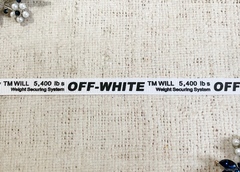 Лента репсовая с принтом, ш. 1 см, белый