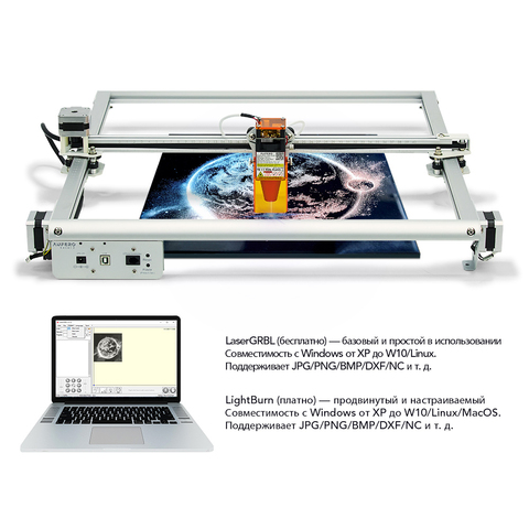 Лазерный гравер Ortur Aufero Laser2-LU2-4-LF с длиннофокусным лазером 20 Вт