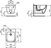Ideal Standard T520101 Ideal Standard i.life S Угловой бачок для унитаза, нижняя подводка, 4,5/3 л