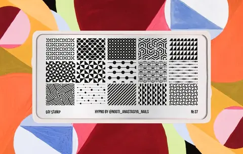Пластина для стемпинга GO STAMP 037 Hypno by @nogti_anastasiya_nails