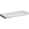 Раковина Geberit Smyle Square: B=120см, T=48см, Отверстие под смеситель=По центру, Перелив=На виду, Белый