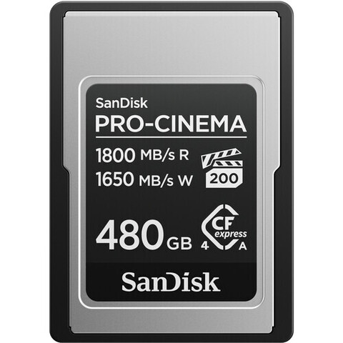 Карта памяти SanDisk 480GB PRO-CINEMA CFexpress Type A Memory Card 1800 /1650 MB/s