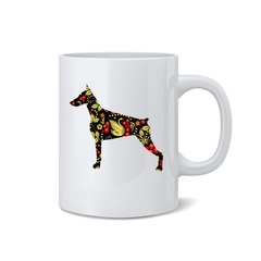 Кружка "Доберман из хохломы"