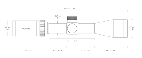 Оптический прицел Hawke Vantage IR 3-9x40 (.22 Sub, 9x) SUBSONIC