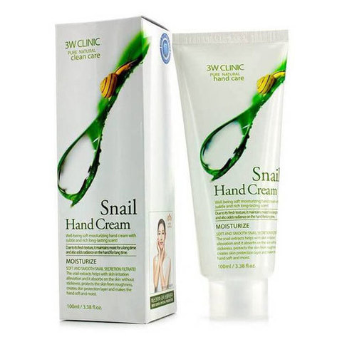 3W Clinic Snail Hand Cream - Увлажняющий крем для рук с экстрактом слизи улитки