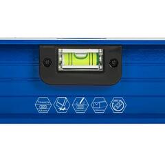 Уровень строительный КОБАЛЬТ 600 мм, профиль 25 x 60 мм, 3 глазка, 2 ручки, V-образный паз, точность 1 мм/м, литой (243-141)