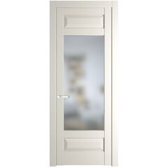 Межкомнатная дверь эмаль Profil Doors 4.3.3PD перламутр белый остеклённая
