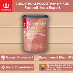 Лак TIK Paneeli-Assa Expert (Paneeli-Assa 20) интерьерный (0,9л) п/матовый
