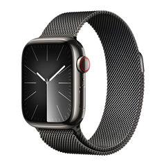 Умные часы Apple Watch Series 9 GPS + Cellular, 41mm, Stainless Steel Case with Graphite Milanese Loop (Графитовый)