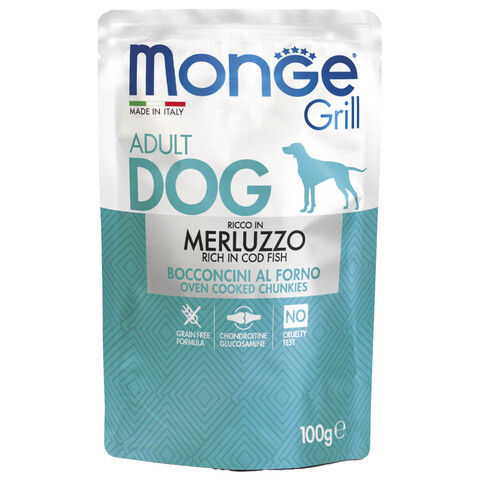 Monge Dog Grill Pouch пауч для собак (треска) 100г
