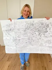 Лист раскраска 