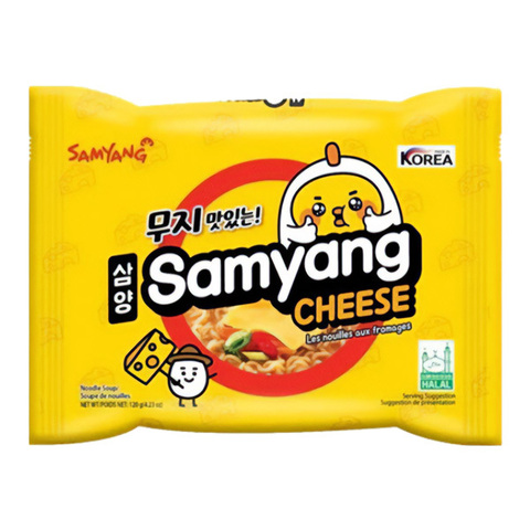 Суп-лапша б/п со вкусом сыра SamYang Cheese, 120 г.