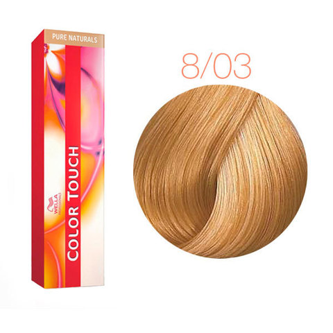 Wella Professional Color Touch Pure Naturals 8/03 (Светло-русый Натуральное золото) - Тонирующая краска для волос