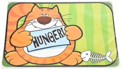 HOMEPET Most hungry cat коврик под миску 28 см х 43 см