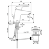 Смеситель для раковины однорычажный с донным клапаном Ideal Standard Ceraflex B1707AA