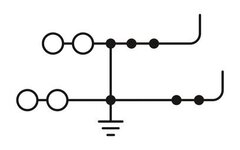 PTTBS 2,5-TWIN/2P-PE-Двухъярусная заземляющая клемма