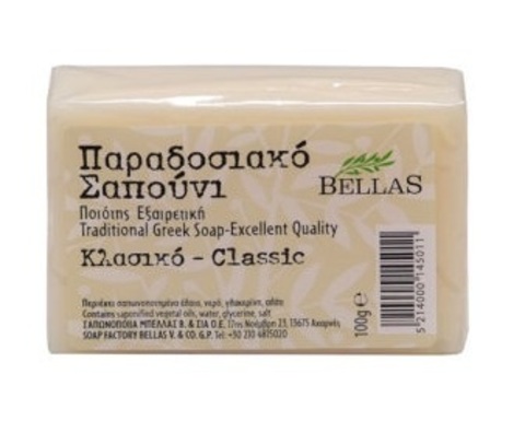 Натуральное оливковое мыло классическое Bellas 100 гр