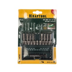 KRAFTOOL 18 шт, с магнитным адаптером, набор бит (26131-H18)
