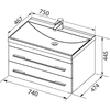 Aquanet 272427 Тумба Верона 75 New цв.черный матовый (272427)
