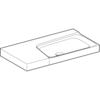 Раковина Geberit Xeno² с полкой: B=90см, T=48см, Отверстие под смеситель=Без, Перелив=Без, Полочное пространство=Левая, Белый / Специальное керамическое покрытие KeraTect