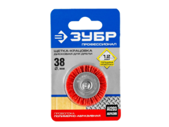 ЗУБР 38 мм, нейлоновая проволока, щетка дисковая для дрели, Профессионал (35161-038)