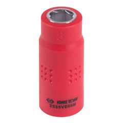 KING TONY (2335VE08M) Головка торцевая диэлектрическая шестигранная 1/4", 8 мм