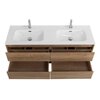 BelBagno KEP-140-2-MNO Столешница из керамогранита с двумя отверстиями под раковину и с двумя отверстиями под смеситель 1404x462 KEP-140-2-MNO Marmo Nero Opaco