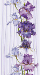 Панель ПВХ термопечать Ирис 349 2700х250 мм