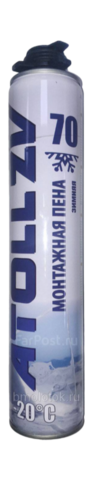 Купить Пена пистолетная зимняя ATOLL ZV Winter Mega PRO-20C, 850мл(960гр.) 70л/12 недорого со склада в Хабаровске, Якутске, Владивостоке, Южно-Сахалинске, Благовещенске