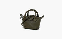 Longchamp Le Pliage Xtra XS Leather Cuir Crossbody Bag "Dark Sage"