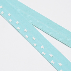 Резинки/Окантовочная/25мм голубой звезды