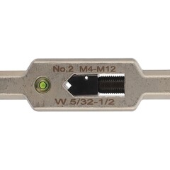 Вороток для метчиков №2 M4-M12(3,0-9мм) 265мм DIN1814 (INOX, с уровнем) H-Tools 08802050