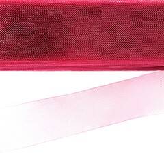 Лента регилин, сетка, ш. 5 см, тёмная фуксия