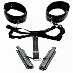 БДСМ система для бондажа Master Series Acquire Easy Access Thigh Harness With Wrist Cuffs