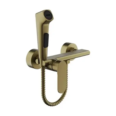 Смеситель гигиенический BELZ B55645-5 латунь, брашированное золото