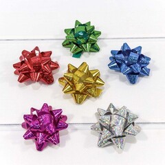 
          Бант Звезда 6,3 х 6,3 См. Блестки Для Упаковки Подарка Набор 40 Шт. (микс Цвета)