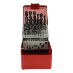 Набор сверл по металлу 1-13мм 25шт DIN338 HSS 118° (мет. кейс) H-Tools 205213HT