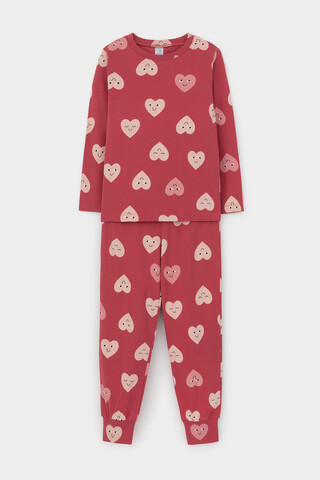 пижама  для девочки  К 1561/спелая вишня,доброе сердце