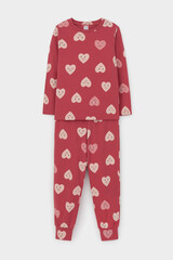 пижама  для девочки  К 1561/спелая вишня,доброе сердце