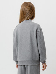 жакет  для девочки  КР 302836/серый меланж к605