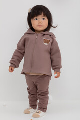 брюки  для девочки  КР 400598/капучино к413