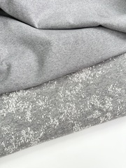 Трикотаж кашкорсе, Светло-серый меланж