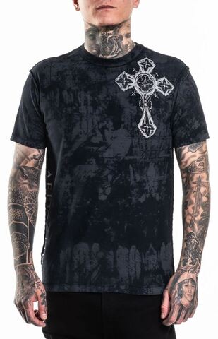 Affliction | Футболка двусторонняя мужская Silent Rain Tee A28178 обратная сторона перед