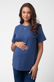 Футболка для беременных 18116 индиго