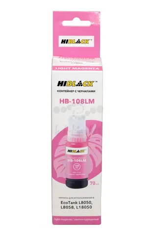 Контейнер с чернилами Hi-Black (HB-108) для Epson  L8050/L18050, ML,  70ml