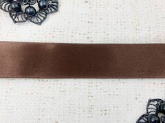 Лента атласная, ш. 5 см, коричневый
