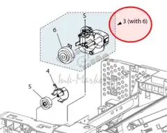 Привод вывоза из узла выхода XEROX VersaLink B405DN (007K18931)