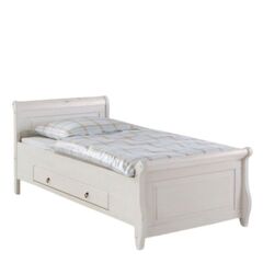 Кровать Мальта с ящиками 100x200 (белый воск), 108x92,5x222 см