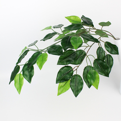 Фикус реалистичный, зеленый, искусственный, ветка 53 см, около 60 листочков, набор 2 ветки.